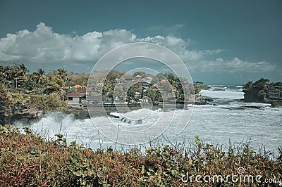 Tanah Lot Temple in Bali Stock Photo